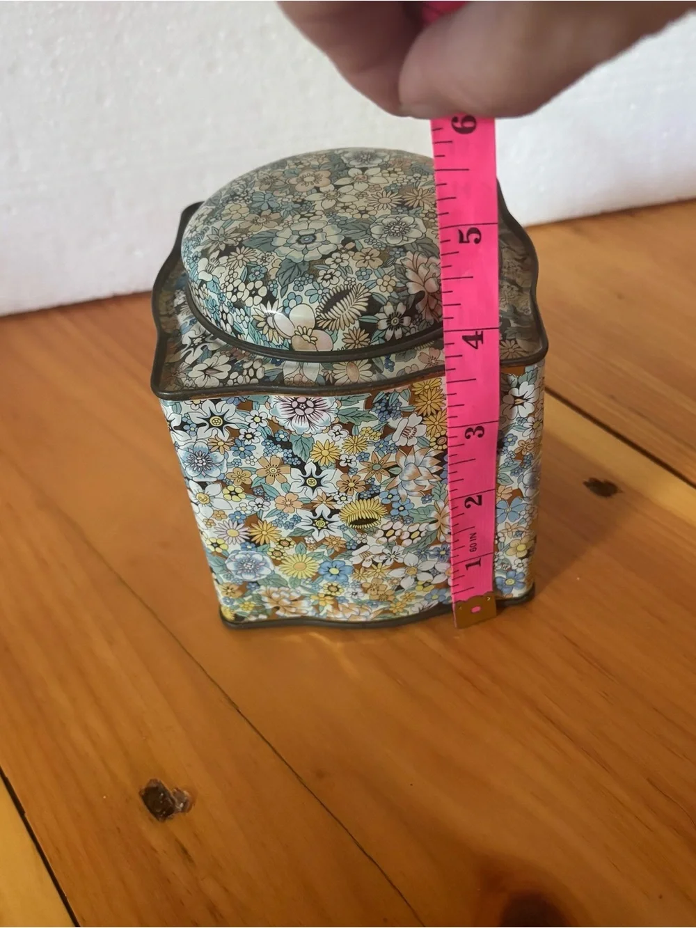 Vintage Daher Floral Metal Storage Tin Made in England